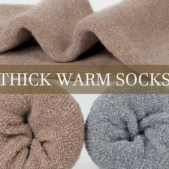 5 Pairs Luxury Wool Soft Socks Warm Winter Fall Womens Thick Cozy Knit NWT - Picture 2 of 6